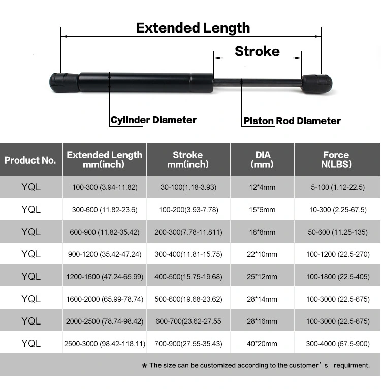 High Quality Gas Spring Used for Air Gun